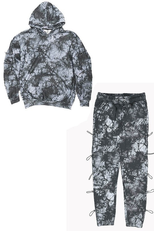 TYE DYE Sleeve TOGGLE HOODIE EN SWEET SET