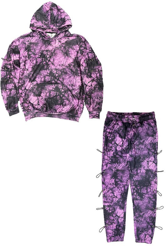 TYE DYE Sleeve TOGGLE HOODIE EN SWEET SET