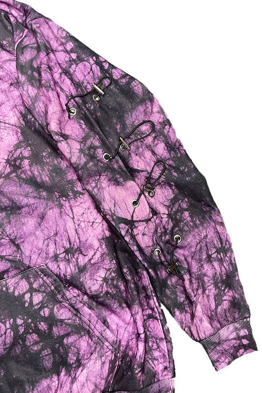 TYE DYE Sleeve TOGGLE HOODIE EN SWEET SET