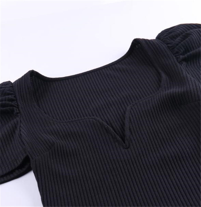 Combinaison à manches courtes de couleur unie pour femme
