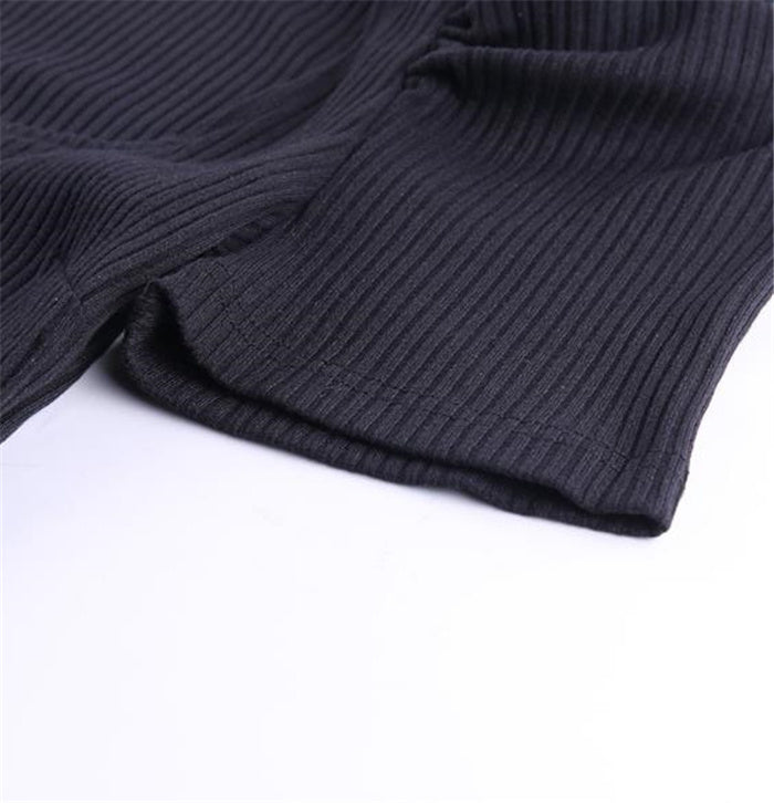 Combinaison à manches courtes de couleur unie pour femme