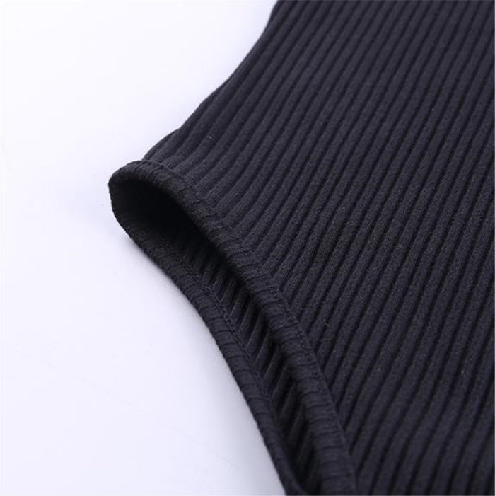 Combinaison à manches courtes de couleur unie pour femme