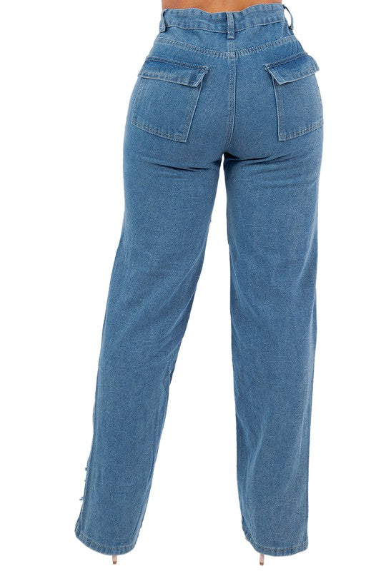 JEAN SEXY STYLE CARGO EN DENIM
