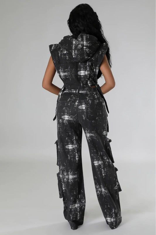 FAHION DENIM TWEE STUK GROENTE STEL