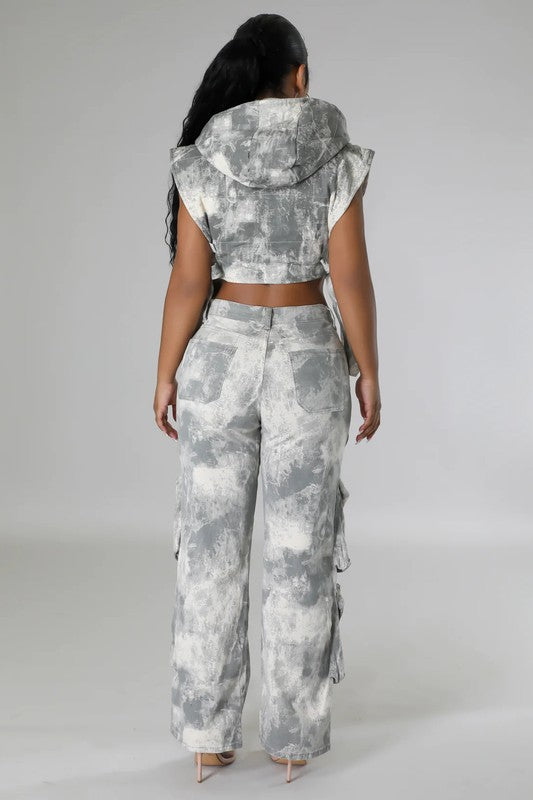 FAHION DENIM TWEE STUK GROENTE STEL