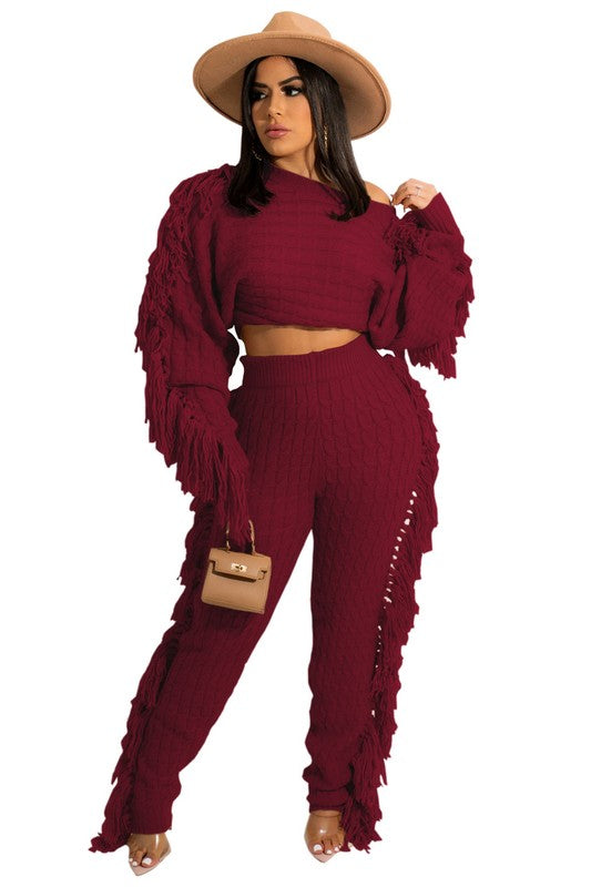ENSEMBLE PULL-PANTALON 2 PIÈCES FASHUON POUR FEMMES