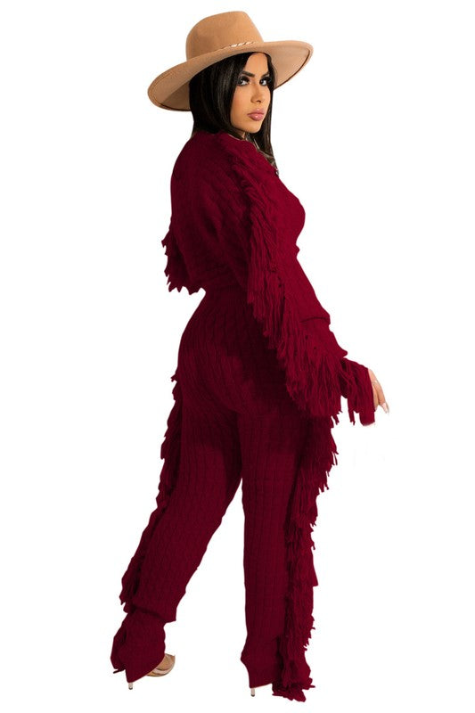 ENSEMBLE PULL-PANTALON 2 PIÈCES FASHUON POUR FEMMES