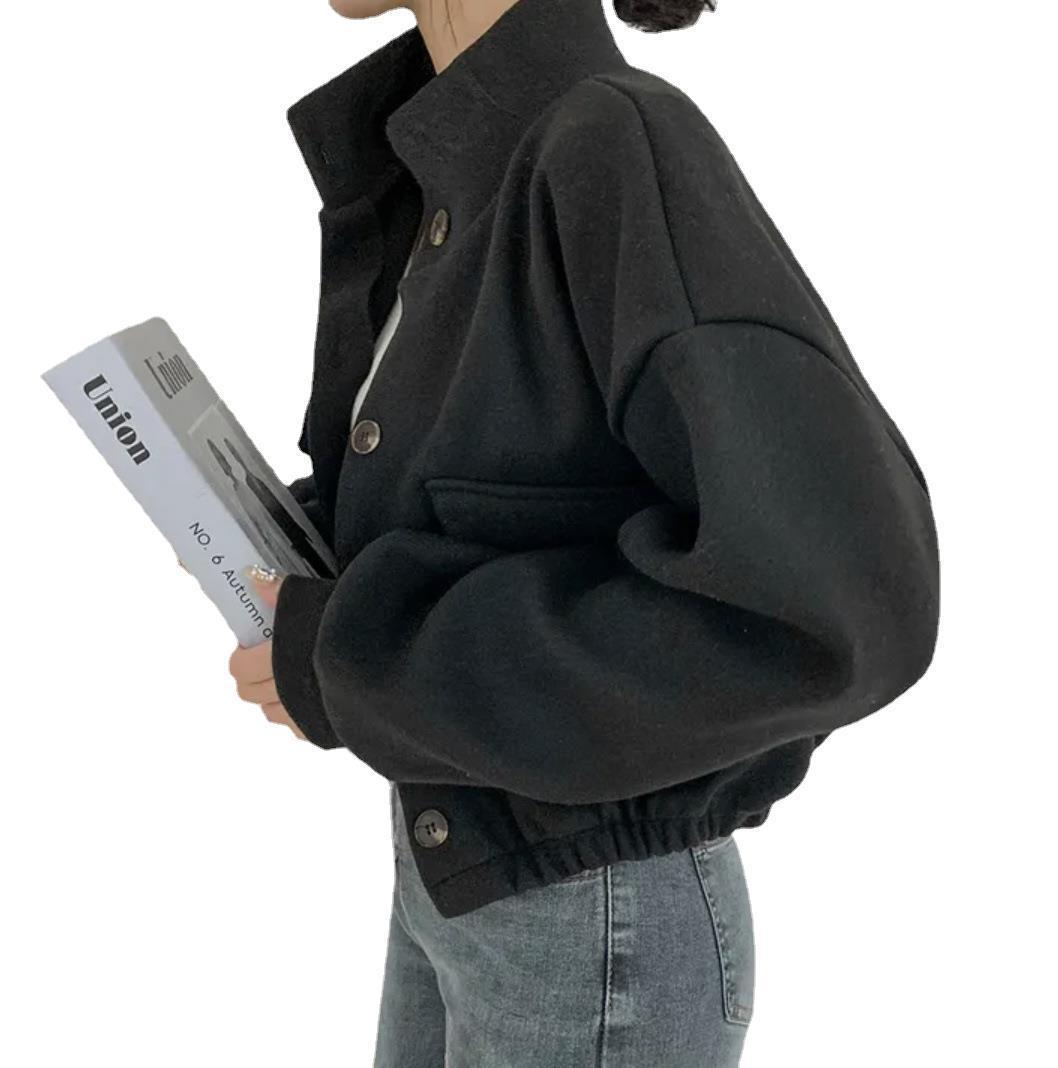 Manteau en laine décontracté et ample de style décontracté