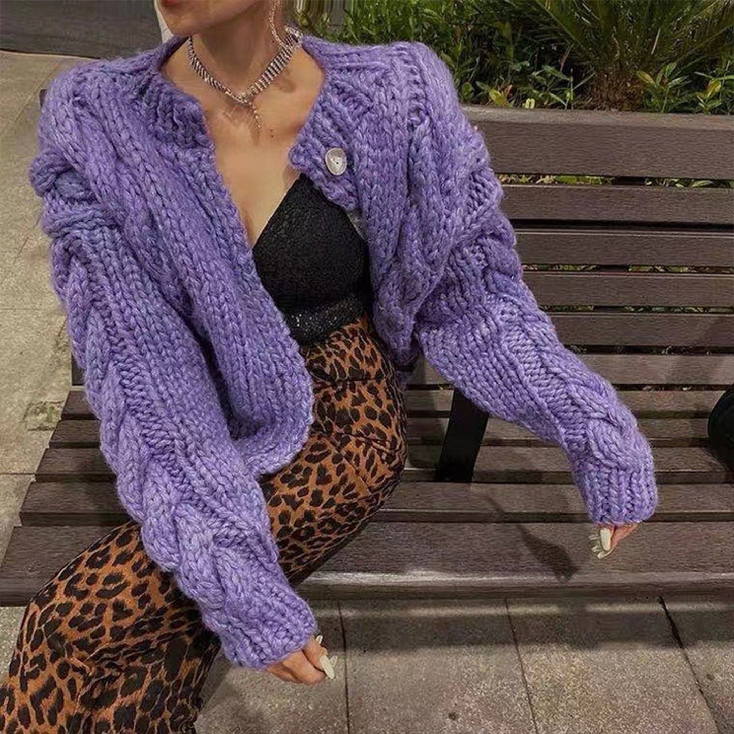 Pull tricoté en laine mohair pour femme, veste cardigan ample, haut en tricot, vêtements faits à la main, cadeau pour femme, tenue tricotée à la main