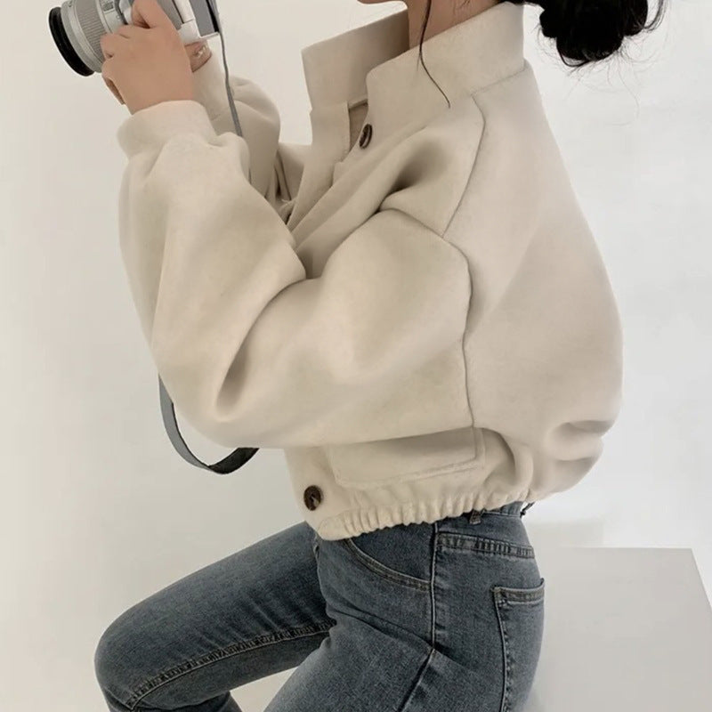 Manteau en laine décontracté et ample de style décontracté