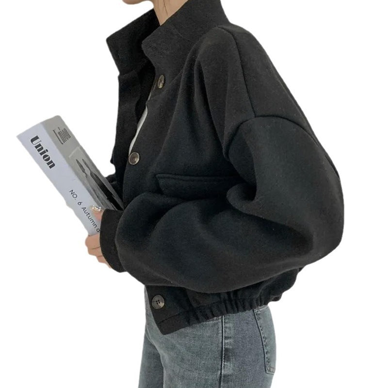 Manteau en laine décontracté et ample de style décontracté