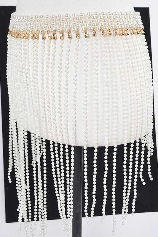 Fringe Pearl Statement kettinggordel