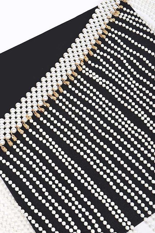 Fringe Pearl Statement kettinggordel