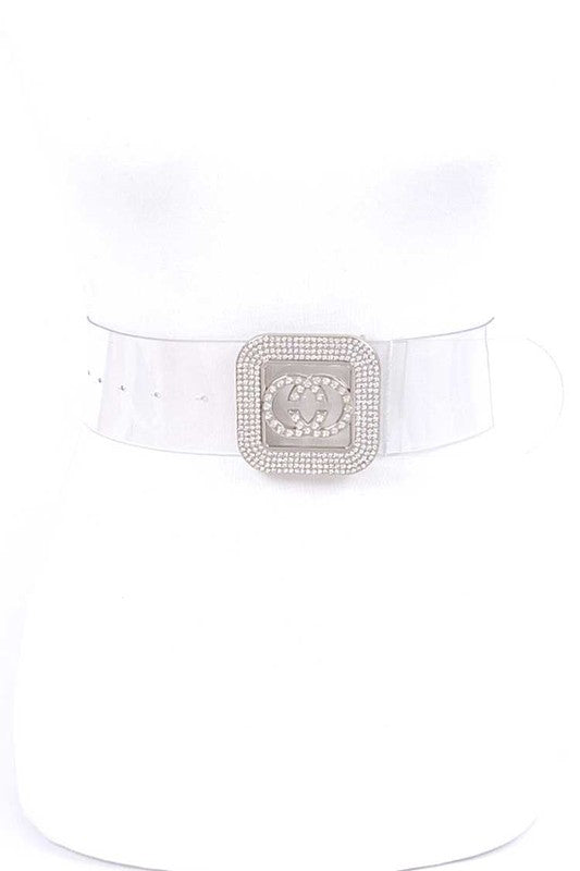 Crystal Logo gespe deursigtige gordel