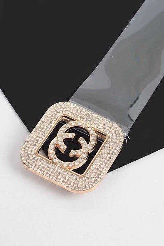 Crystal Logo gespe deursigtige gordel