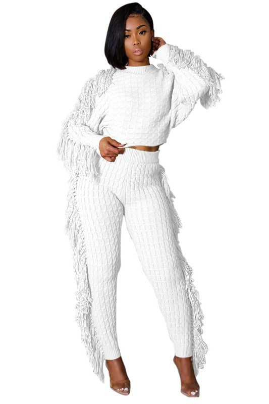 ENSEMBLE PULL-PANTALON 2 PIÈCES FASHUON POUR FEMMES