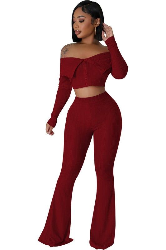 ENSEMBLE PANTALON DEUX PIÈCES MODE FEMME