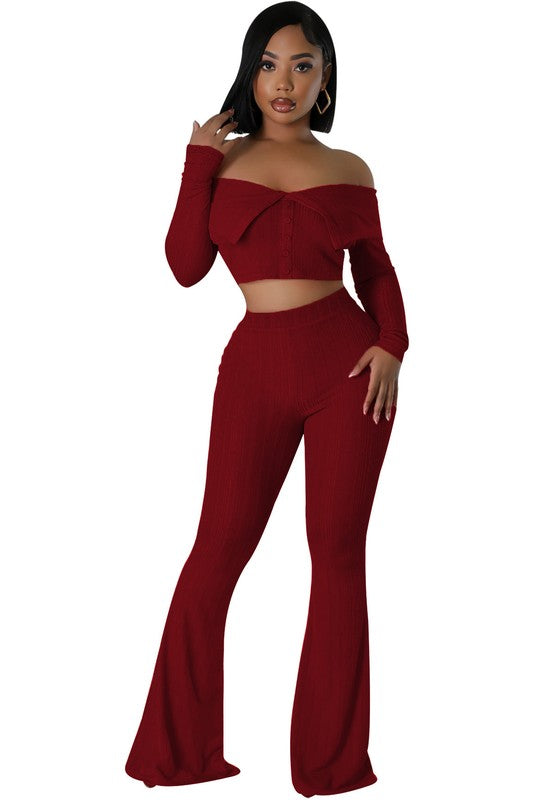 ENSEMBLE PANTALON DEUX PIÈCES MODE FEMME