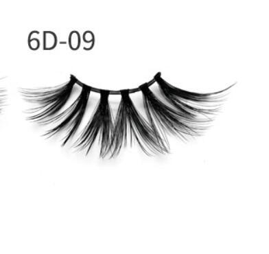 Nethong 25 mm nerts vals oog wimpers 6D drie-dimensionele morsige kruis-oog wimpers Europa en die Verenigde State oorgrens vir wimpers