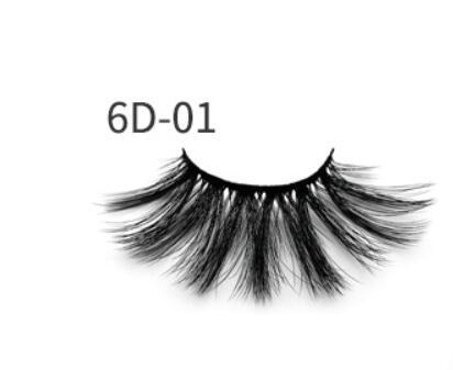 Nethong 25 mm nerts vals oog wimpers 6D drie-dimensionele morsige kruis-oog wimpers Europa en die Verenigde State oorgrens vir wimpers